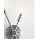 Canada 2 Light 3 inch Shiny Nickel Wall Sconce Wall Light